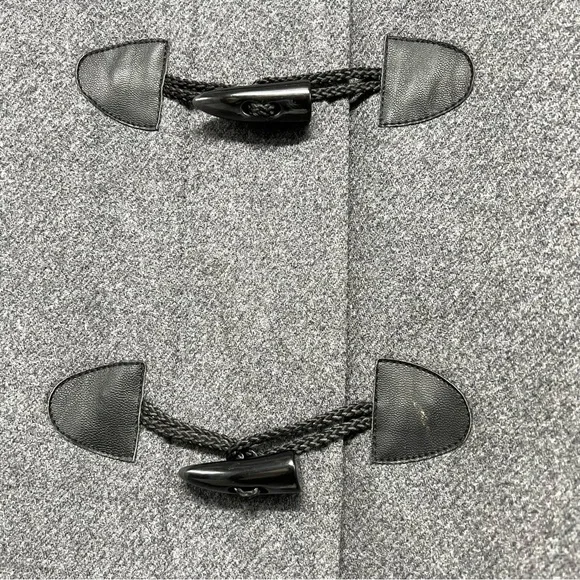 Banana Republic Factory Gray Wool Blend Toggle Button Hip Length Coat Women XL - Picture 6 of 8